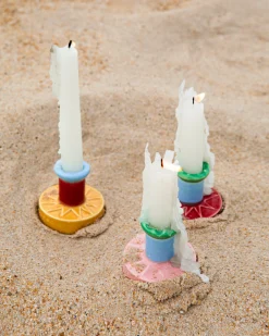 Outlet Motel a Miio X Isis-Maria Brisa Candleholder Yellow Red gelb rot