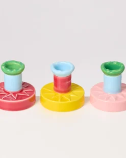 Outlet Motel a Miio X Isis-Maria Brisa Candleholder Yellow Red gelb rot