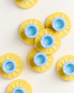 Outlet Motel a Miio X Isis-Maria Brisa Candleholder Yellow Red gelb rot