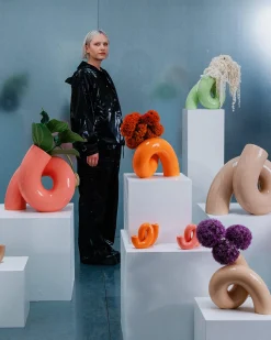 Clearance Motel a Miio X Ju Schnee Viparita Vase L lime