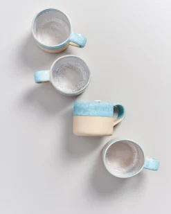 New Motel a Miio Nódoa - Set Of 4 Mugs blue dipped