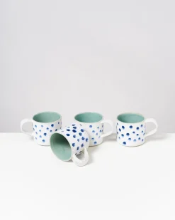 Online Motel a Miio Nódoa - Set Of 4 Mugs Mint With Dots mint mit Punkten