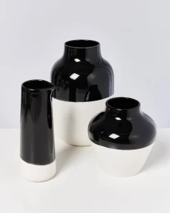 Hot Motel a Miio Nuno Vase L - Black White black-and-white