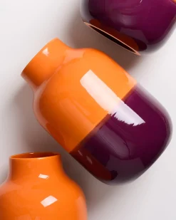 New Motel a Miio Nuno Vase L - orange darklilac
