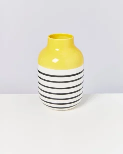 Best Motel a Miio Nuno Vase L - Yellow yellow black striped