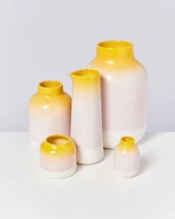 Clearance Motel a Miio Nuno Vase L - Yellow Rose Speckled yellow speckled with pink