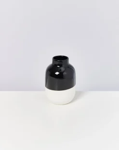 Sale Motel a Miio Nuno Vase M - Black White schwarz weiß