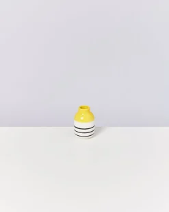 Best Motel a Miio Nuno Vase S - Yellow Black Striped gelb schwarz gestreift