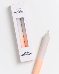 Outlet Motel a Miio Seia - Set Of 2 Stick Candles Dip Dye peach sand