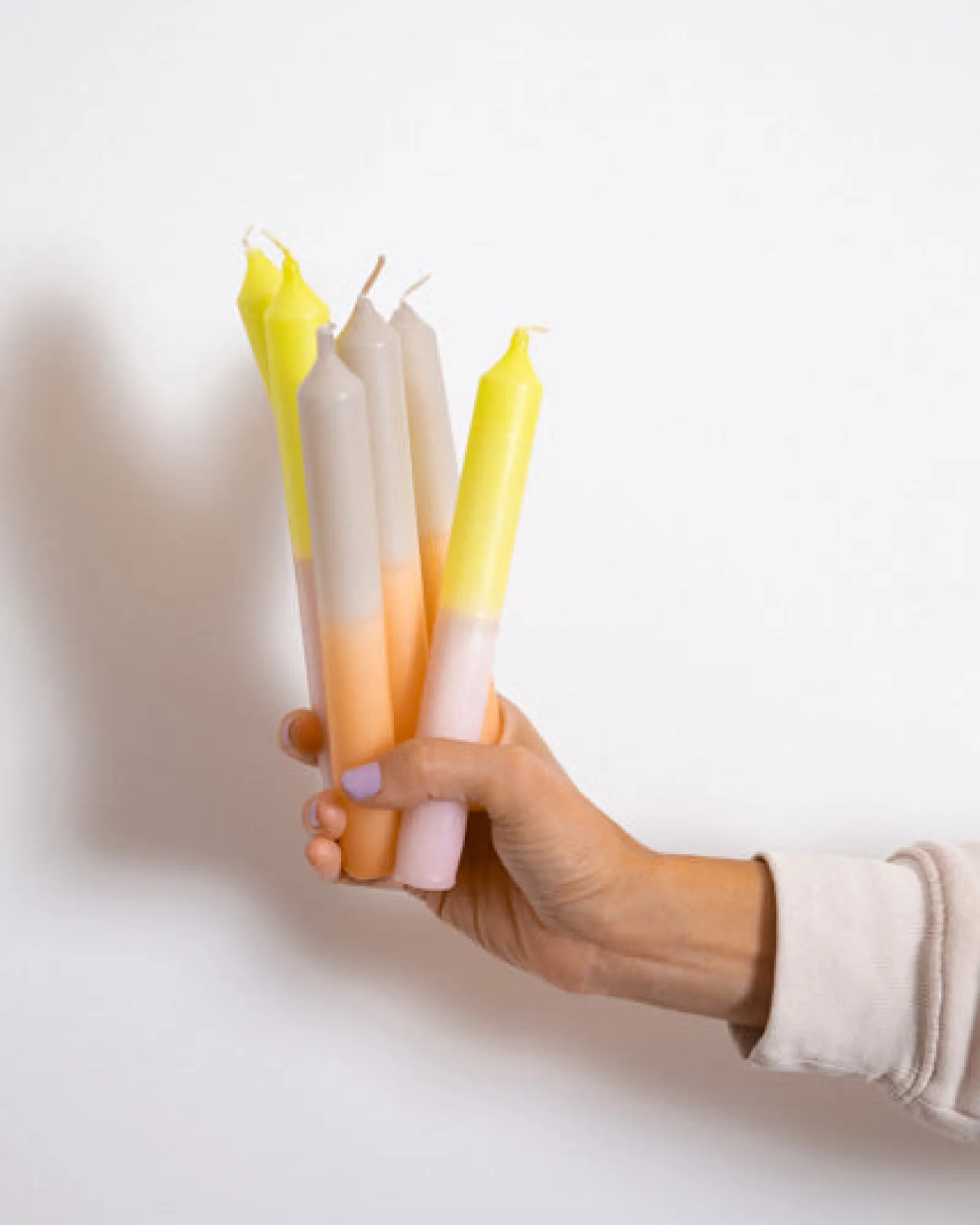 Outlet Motel a Miio Seia - Set Of 2 Stick Candles Dip Dye peach sand