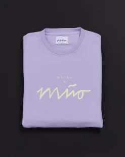 Hot Motel a Miio Sweatshirt Men Lavender Yellow lavendel gelb
