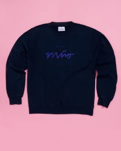 Outlet Motel a Miio Sweatshirt Men Navy Blue navy blau