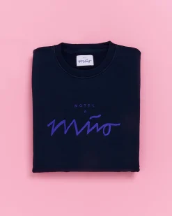 Outlet Motel a Miio Sweatshirt Men Navy Blue navy blau