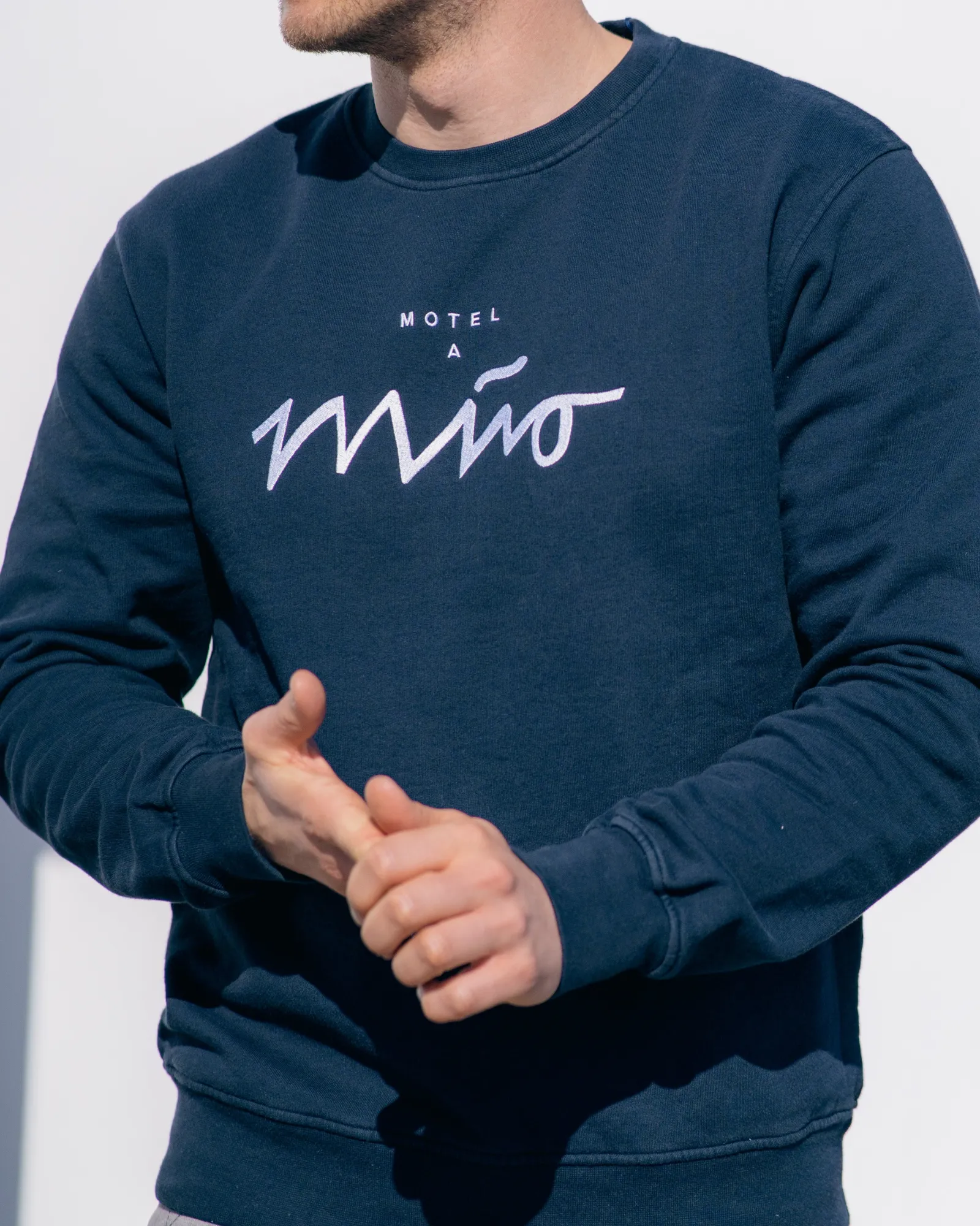 Outlet Motel a Miio Sweatshirt Men Navy White navy weiß