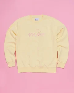 Clearance Motel a Miio Sweatshirt Men Rose Yellow gelb rosé