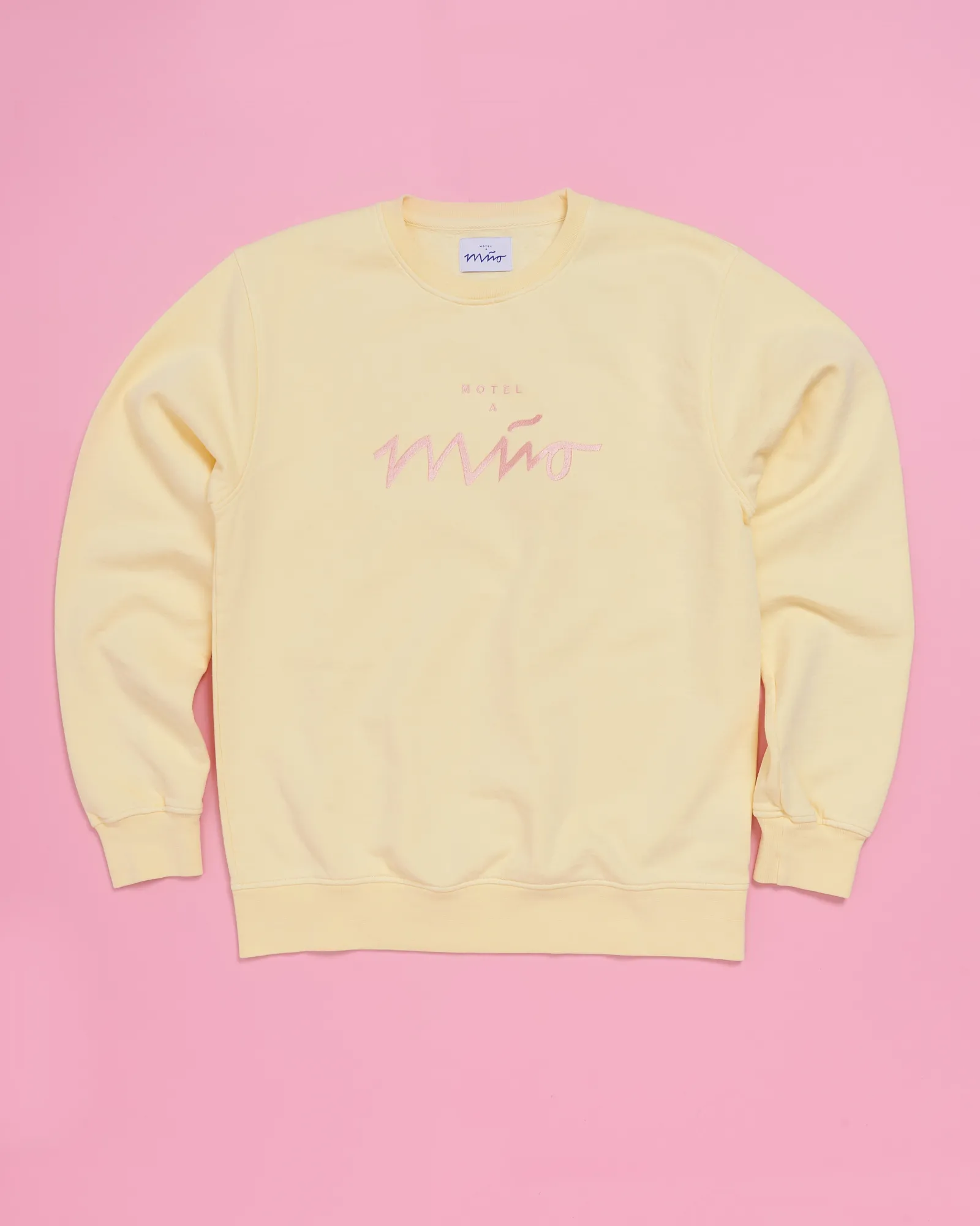Clearance Motel a Miio Sweatshirt Men Rose Yellow gelb rosé