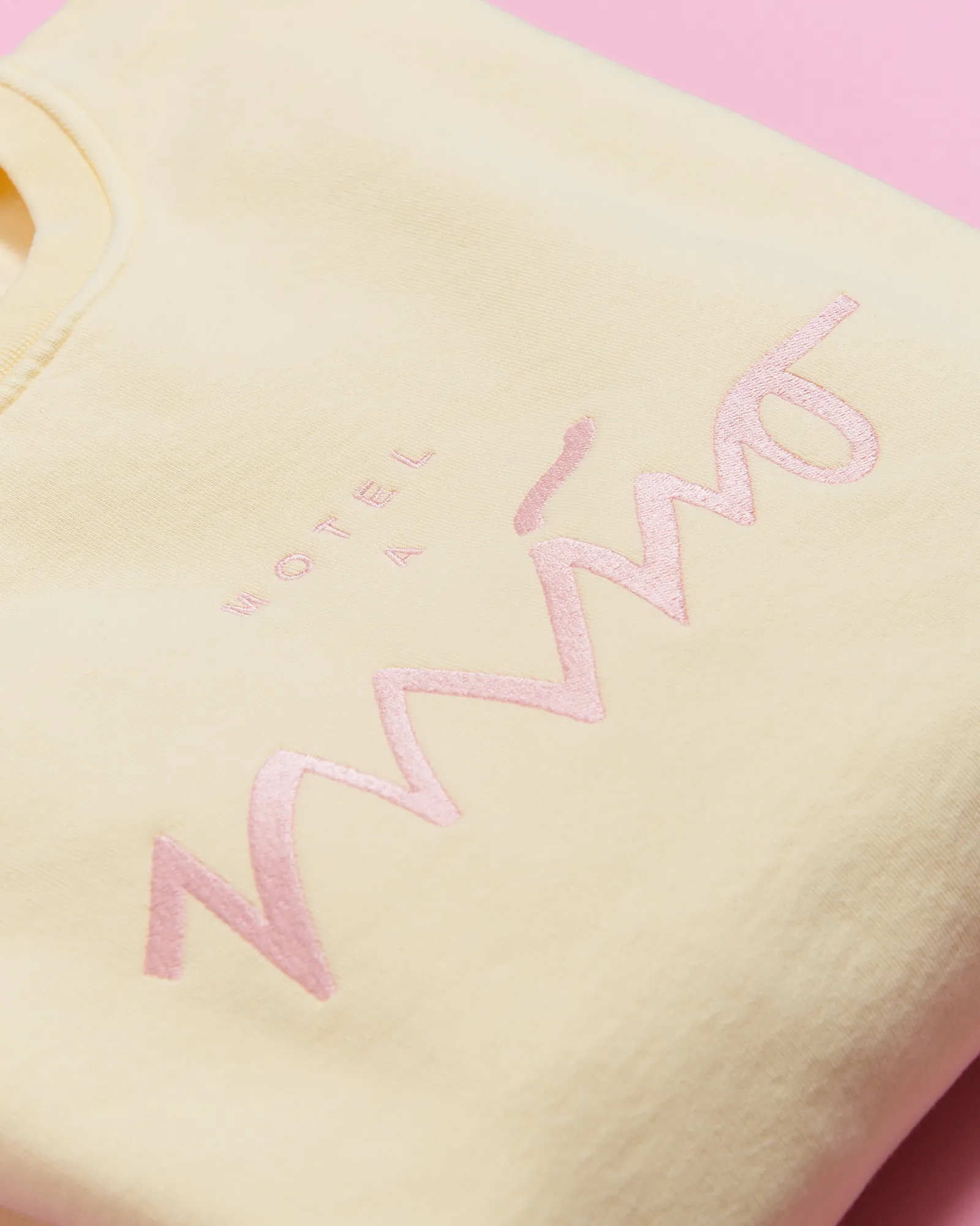 Clearance Motel a Miio Sweatshirt Men Rose Yellow gelb rosé