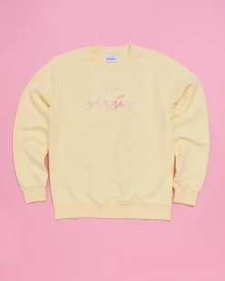 Clearance Motel a Miio Sweatshirt Men Rose Yellow gelb rosé