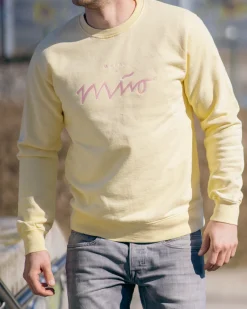 Clearance Motel a Miio Sweatshirt Men Rose Yellow gelb rosé